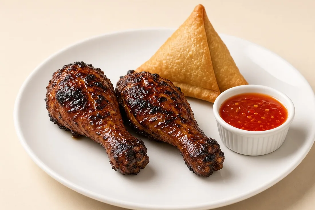 Play Man — 2 chicken, 1 samosa